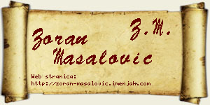 Zoran Masalović vizit kartica